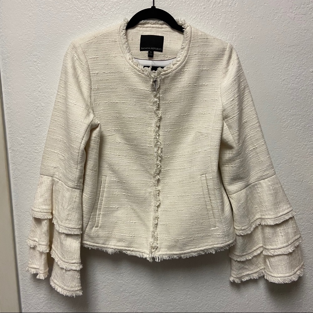 Banana Republic Ruffle Sleeve Blazer